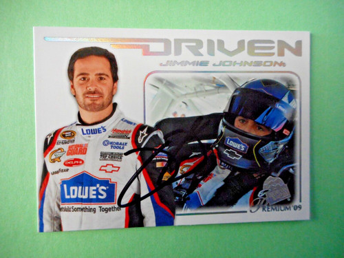 Jimmie Johnson signed PP Premium #48 Chevy Hunt for Four DRIVEN Card #61 W/COA