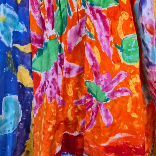 Lauren Ralph Lauren Damen Faltenrock Größe 10 Baumwolle Blumenmuster Aquarell künstlerisch - Bild 3 von 8