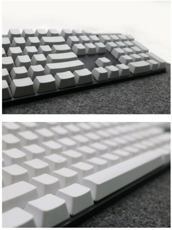 OEM Profile Blank White Thick PBT Custom Mechanical Keyboard Keycap Set PC Game