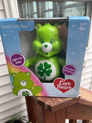 Care Bears - Good Luck Bear - 2023 - Lights Up Arms Move New in Box