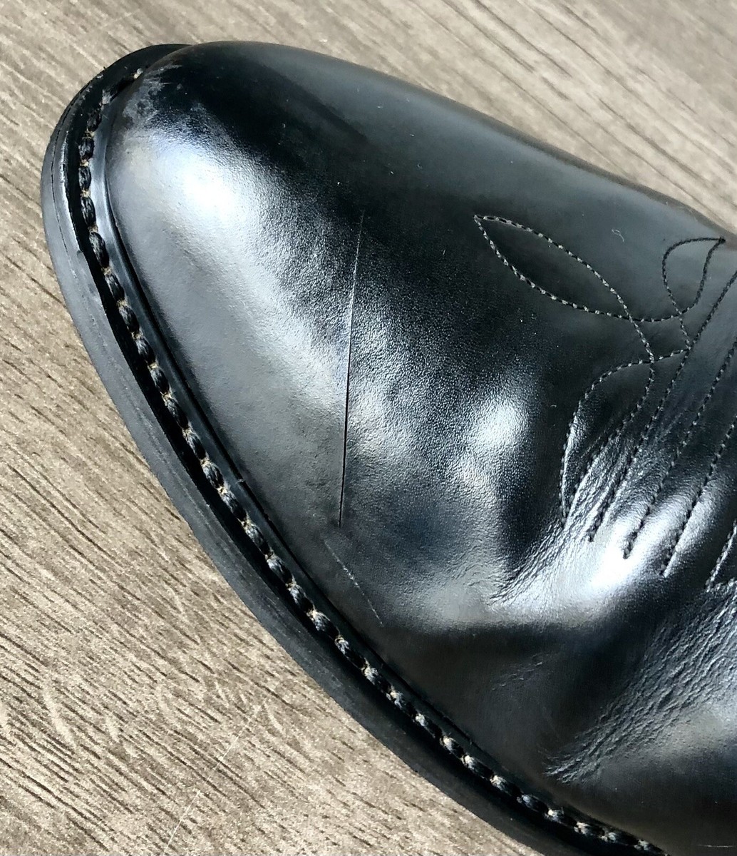 Laredo MENS Lea Vamp Fox Western Cowboy Boots 4210 Black  display picture 2