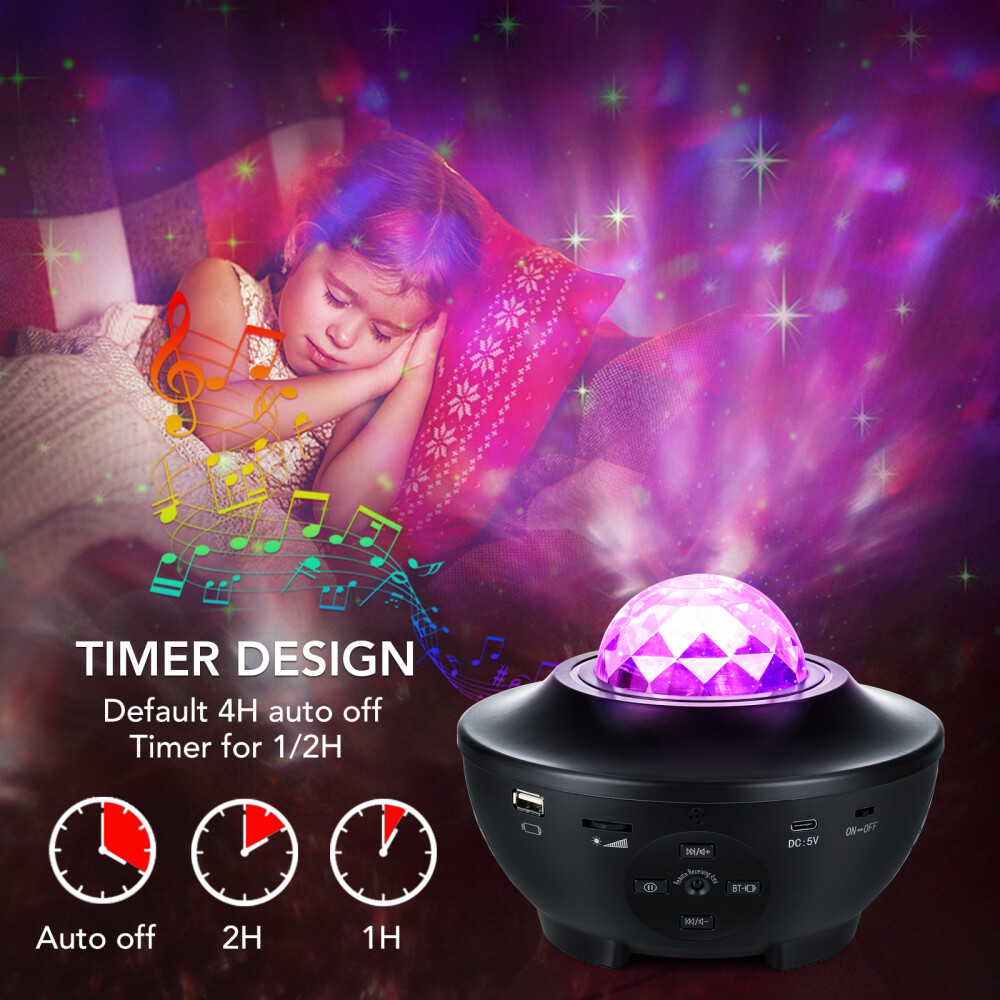 LED Galaxy 3d Star Sky Projector Night 