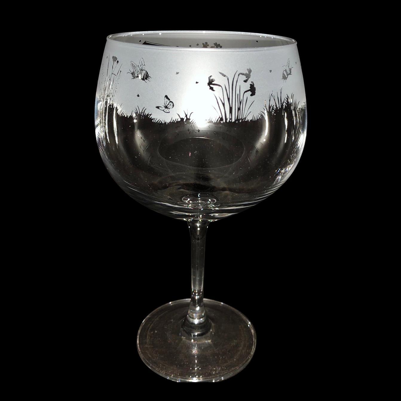 Animo Gin Glass Hand Etched Crystal Animal Balloon Tumbler Gift Bee