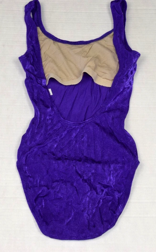 Traje de baño vintage Catalina talla 8 años 90 púrpura brillante ultra elástico texturizado acanalado Foto 2 de 4