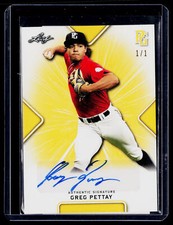 2021 Leaf Perfect Game BA-GP1 Greg Pettay Auto Yellow Blank Back 1/1