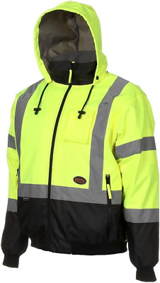 Hi Vis Safety Bomber for Men - Waterproof, Reflective ANSI Class 3 Winter Rain J