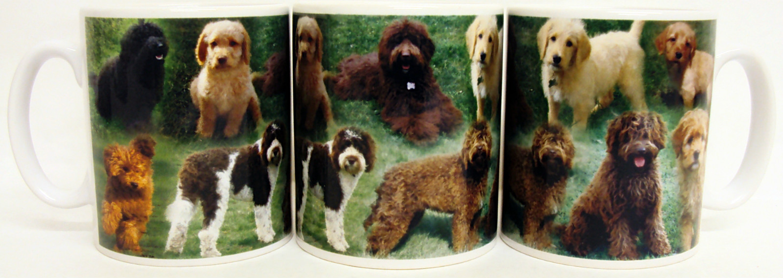 Labradoodle Mug Ceramic Collage Labradoodle Scenes Cup Hand Decorated in UK