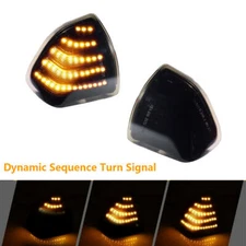 Smoked Dynamic LED Side Mirror Turn Signal Lights For Dodge Ram 1500 2500 3500