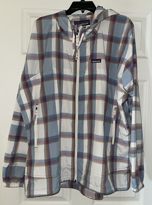 Patagonia Hooded Jacket First Sun Lightweight Plaid Check Jacket