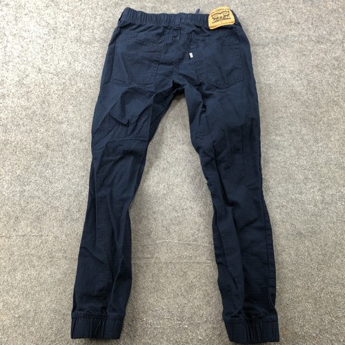 Levis Pants Boys Medium Blue Joggers Tapered Casual Pull On Drawstring - Picture 7 of 11