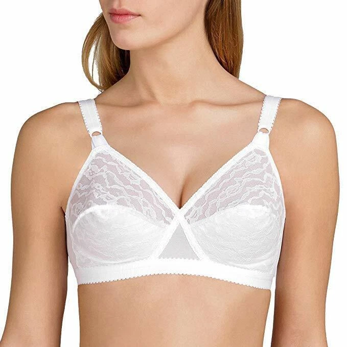 Reggiseno PLAYTEX CRISS CROSS 165 senza ferretto bianco nero o beige coppa B C D - Immagine 3 di 4