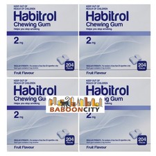 Habitrol Nicotine Gum 2mg FRUIT Flavor 816 total pieces  4 Boxes NEW 11/2027