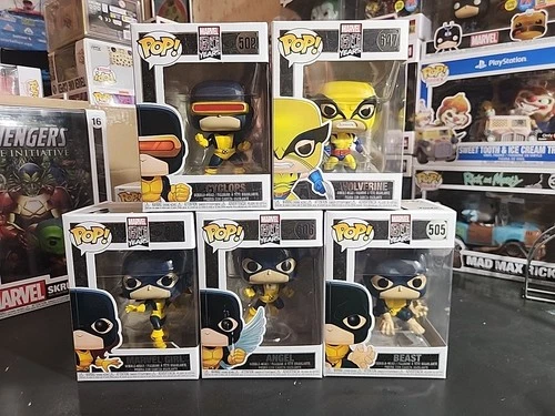 Funko Pop! LOT! Wolverine 547 Cyclops 502 Marvel Girl 503 Angel 406 Beast 505