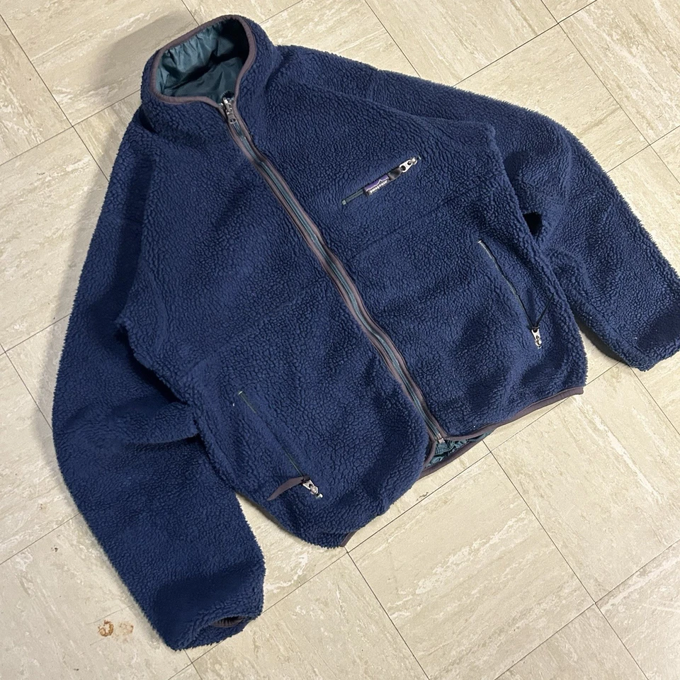 Chaqueta polar reversible Patagonia Glissade vintage años 90 hecha en EE. UU. talla M Foto 2 de 4