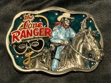 Vintage 1994 Limited Edition The Lone Ranger Pewter Belt Buckle 110/10,000