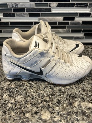 Nike Shox Current Premium Shoes 2015 Men s Size 9 White Black Gum 716752-100