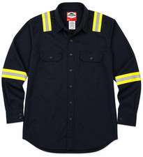 SteelGuard FR Pro Shirt 3XLR CAT 2 Arc Flash Flame Resistant Navy Hi Vis