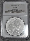 US Mint 2006 American Silver Eagle $1 NGC MS 69 1 oz Silver .999 Fine