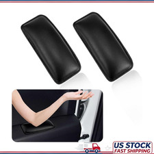 2pcs Soft Leather Car Door Armrest Knee Pad Universal Center Consolcolor Black