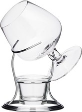 Brandy Glass and Warmer Gift Set 350ml Glass Tea Light Holder and Metal Stand 3