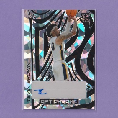 2022-23 Leaf Optichrome AUTO Crystal Black #BA-TB1 Tevin Brown RC SN /5