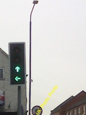 Foto 6x4 UK grüne Ampel & Signalfilter Pfeile zeigen gehende Straße c2016