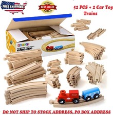 54 Piece Wooden Train Track Lot Railway Set Thomas The Train Brio Accessories