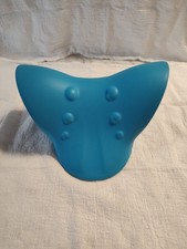 Cervical Neck Traction Pillow Massager Chiropractic Pain Relief Stretcher Blue