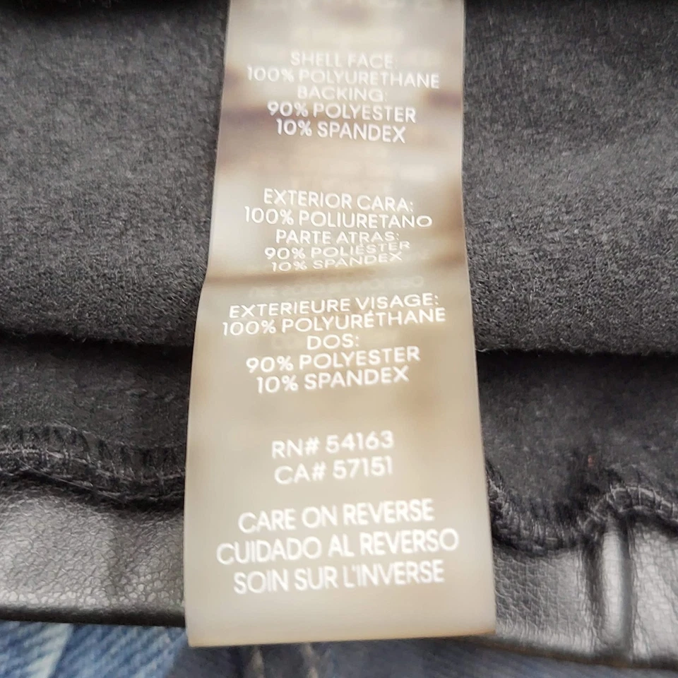 Pantalones de mujer Calvin Klein 10 negros imitación cuero pull on 29" entrepierna Foto 4 de 4