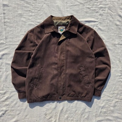 Vintage Forest Club by Rainforest Harrington-Style Jacket   Brown, Men's L