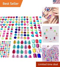 365pcs Round Jewels Stickers Gem Stickers Rhinestone for Crafts Sticker Gems ...