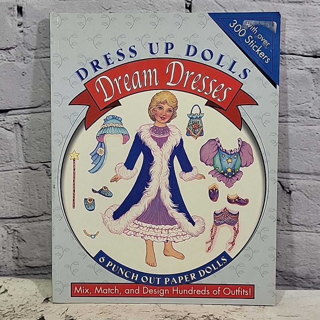Dream Dresses Paper Doll  Book With Stickers
