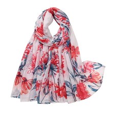 Boho Scarf for Women Lightweight Floral Printed Scarf Fall Winter Color32