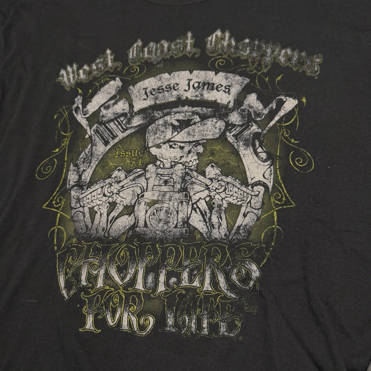 Vintage West Coast Choppers Thermal Long Sleeve Shirt XL Black