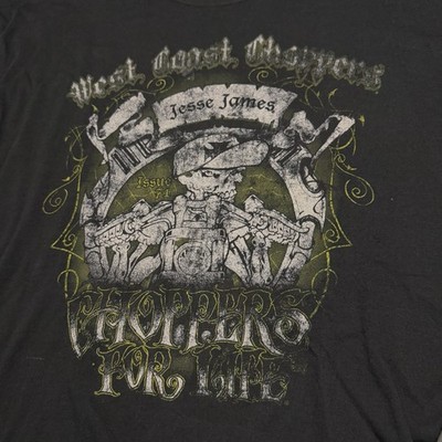 Vintage West Coast Choppers Thermal Long Sleeve Shirt XL Black
