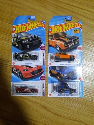 Hot Wheels Lot Of 4 (Escort, Miata, Civic & Skyline)(Compact Kings & J-Imports)