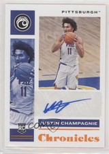 2021 Chronicles Draft Picks Rookie Signatures Orange Justin Champagnie Auto 2u6