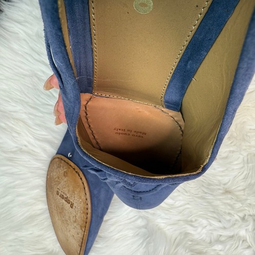 Raparo Herren Blau Wildleder Slipper Halbschuhe Gr. 9,5 (UK 8,5) Designer Luxus - Bild 11 von 24