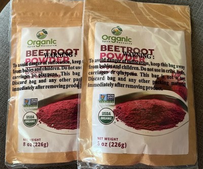 2 pk Organic Beet Root Natural Energy Boost Blood Pressure 8 oz ea BB 12/27 B129