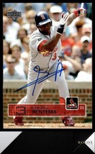 2003 Upper Deck #400 Edgar Renteria Auto Signed IP St. Louis Cardinals