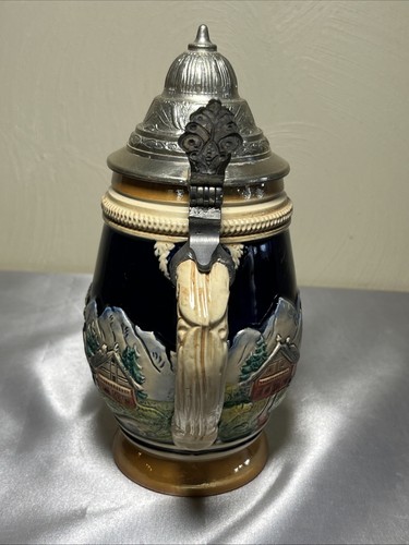 Vintage THEWALT - GERMAN BEER STEIN WITH PEWTER LID - 0.5L 8”tall - Picture 5 of 16