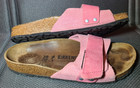 Women's 7 Mens 5 BIRKENSTOCK  Oita Modern Suede Fuchsia Tulip Pink Sandals W7 M5 — photo 6