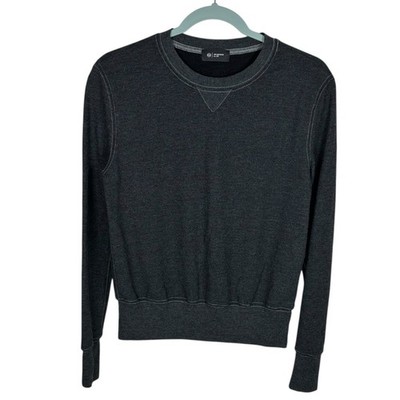AG Adriano Goldschmied Sweatshirt Womens Small Gray Long Sleeve Crop Casual NEW