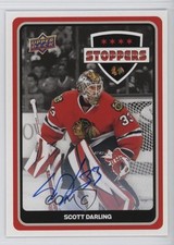 2025-26 Upper Deck Chicago Blackhawks Centennial Stoppers Scott Darling Auto nu8