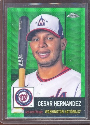 Cesar Hernandez 2022 Topps Chrome Platinum Green Wave Refractor #253 (91/99)