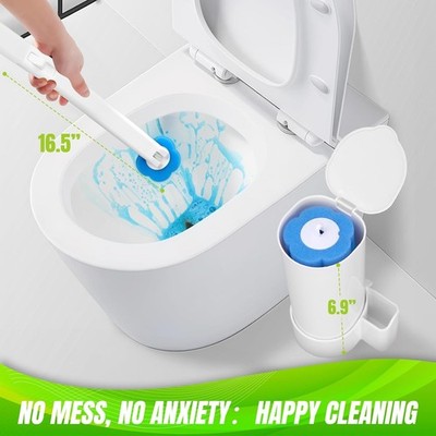 Disposable Toilet Wand Kit with 12 Refills,Toilet Cleaning System for Bathroom M