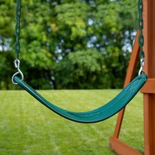 WS 4881 Extreme-Duty Swing Seat with Comfort Coated Chains, Green Seat with G...