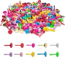 Quacc 200Pcs Multicolor Split Pins round Scrapbooking Brads Split Pins Paper Fas