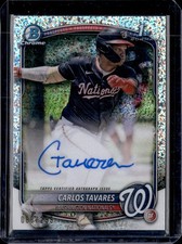 2025 Bowman Chrome #CPA-CT Carlos Tavares Prospect Autographs Mini-Diamond #/100
