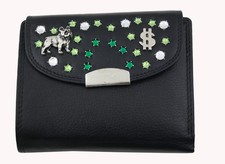 WESTERN-SPEICHER Geld Börse Portemonnaie Leder Strass Kristall Elements Bea 173